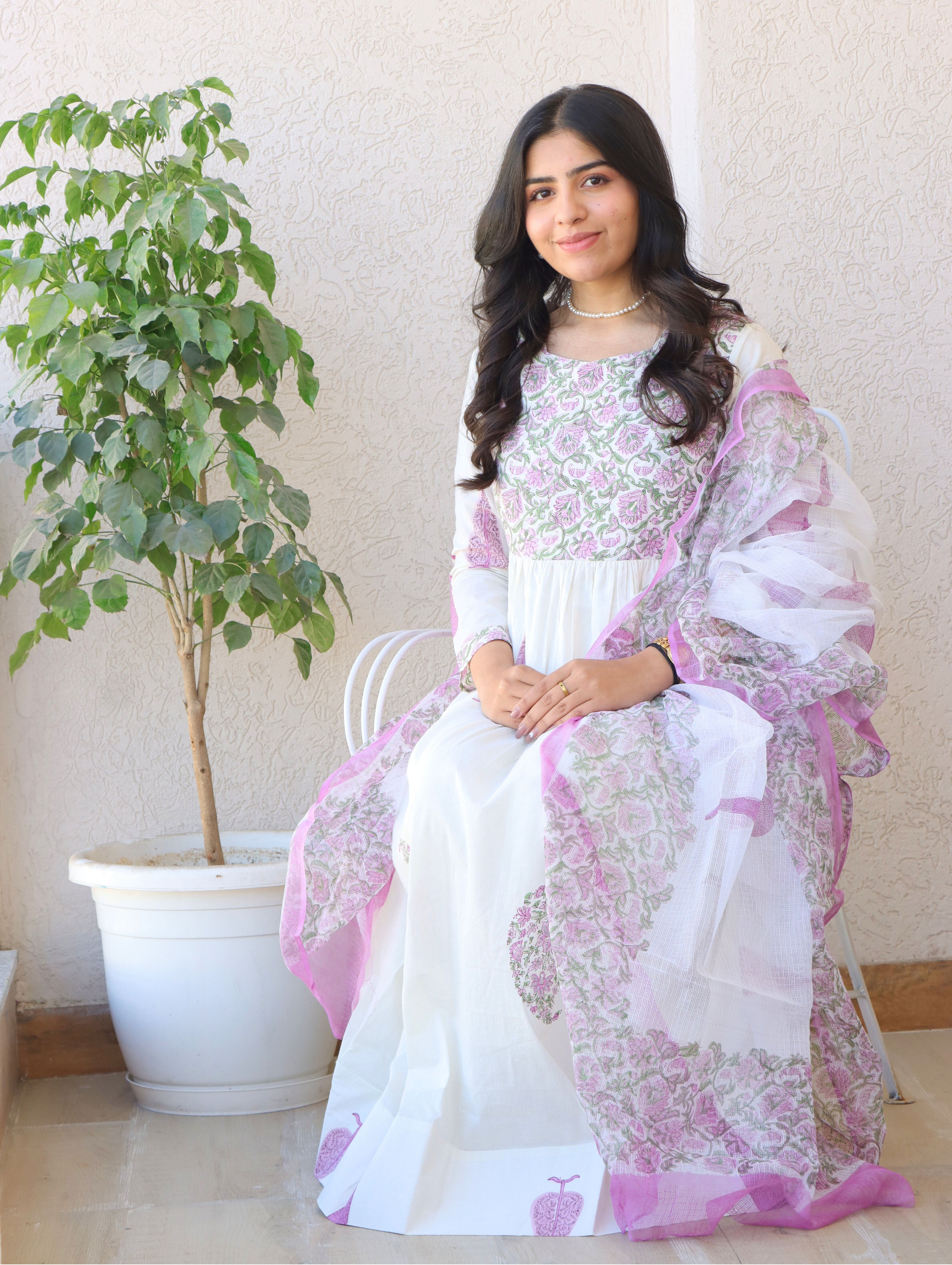 Purple Pine Anarkali Kurta Set