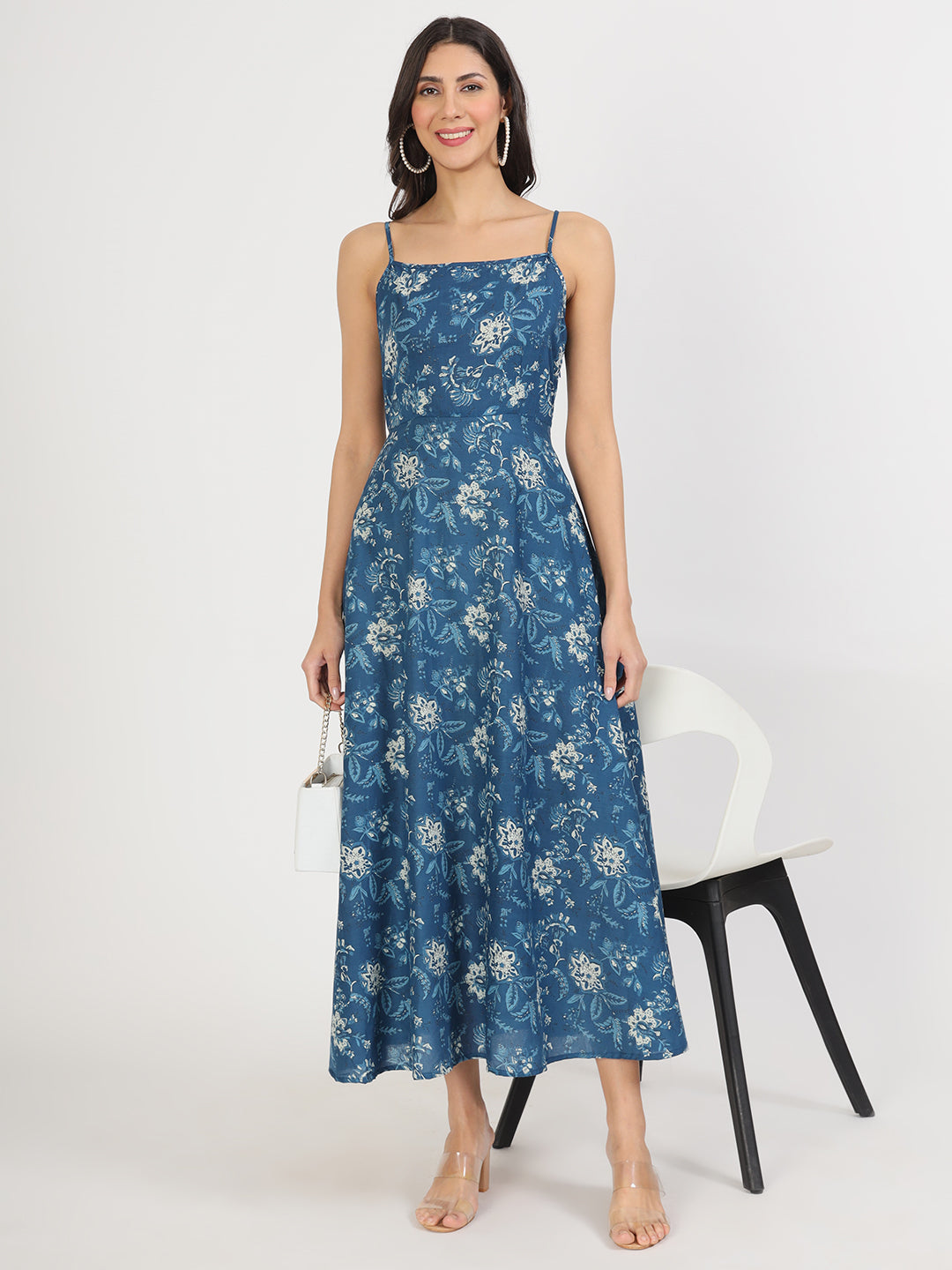 Indigo Flower Dress