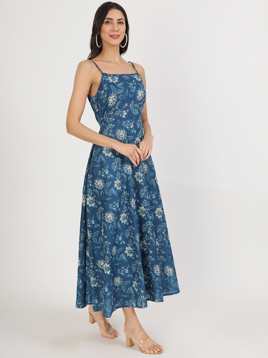 Indigo Flower Dress