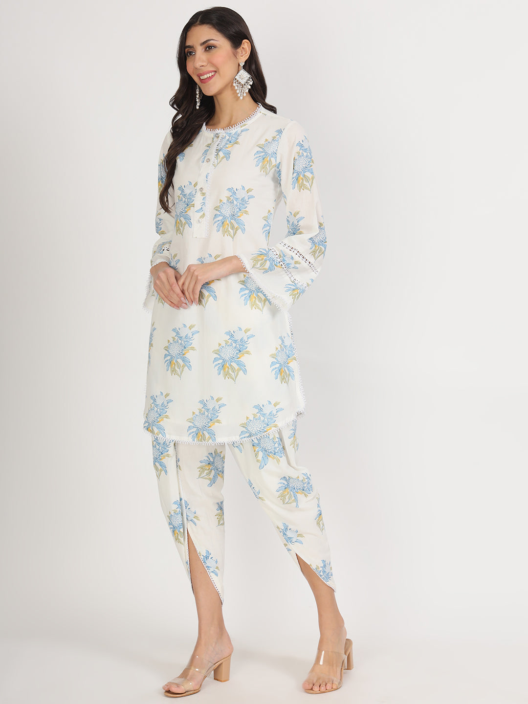 Blue Sunflower Co-Ord Kurta Set