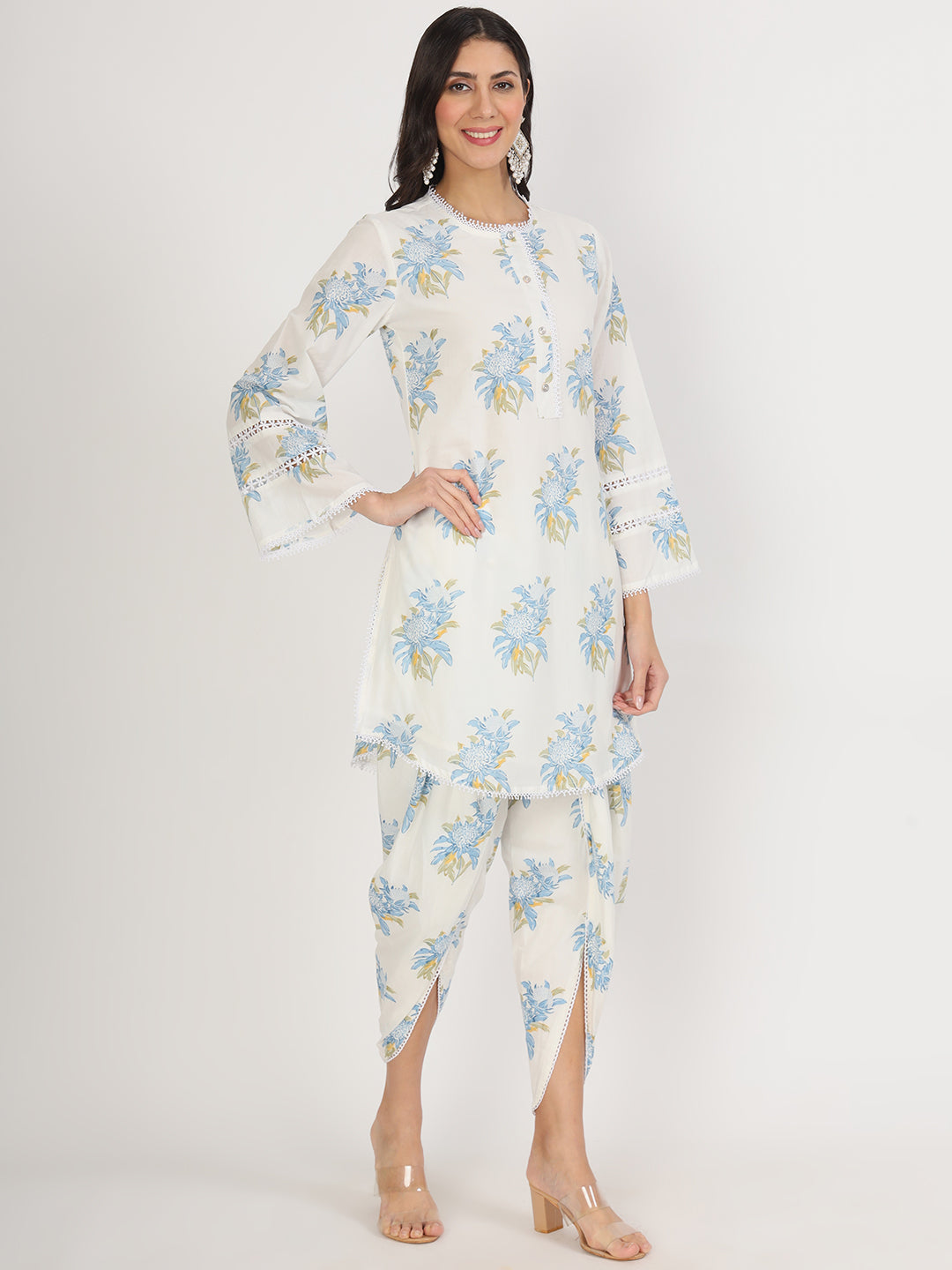 Blue Sunflower Co-Ord Kurta Set