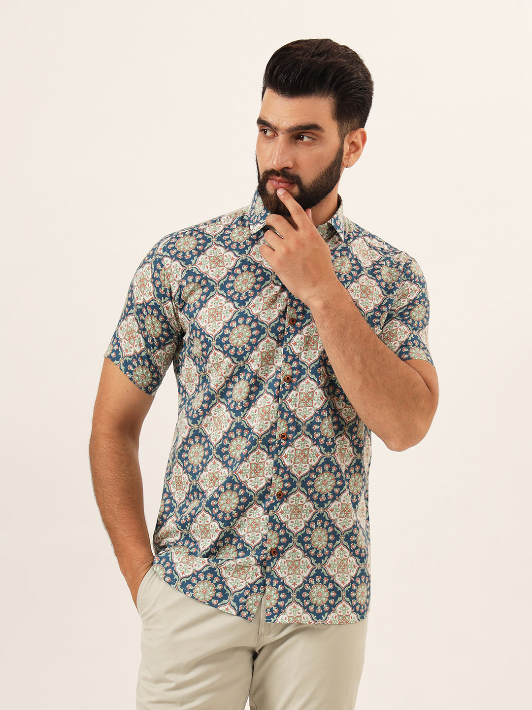 Morocco Mens Shirt - Half Sleeves